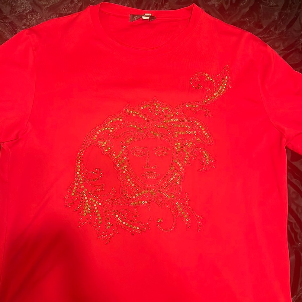 Mens Red Versace Tee